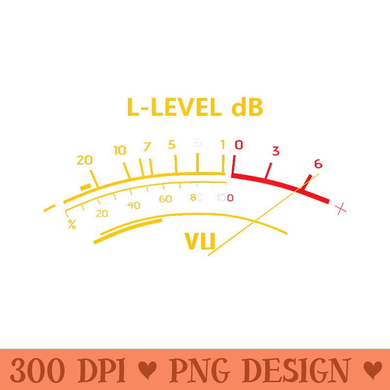 Band s VU Meter Hi-Fi Stereo Music Lover Retro - Trendy PNG Designs - Lifetime Access To Purchased Files