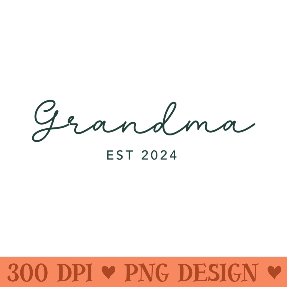 Grandma Est. 2024 Classic Grey Sweatshirt - PNG Graphics Download - Unleash Your Creativity