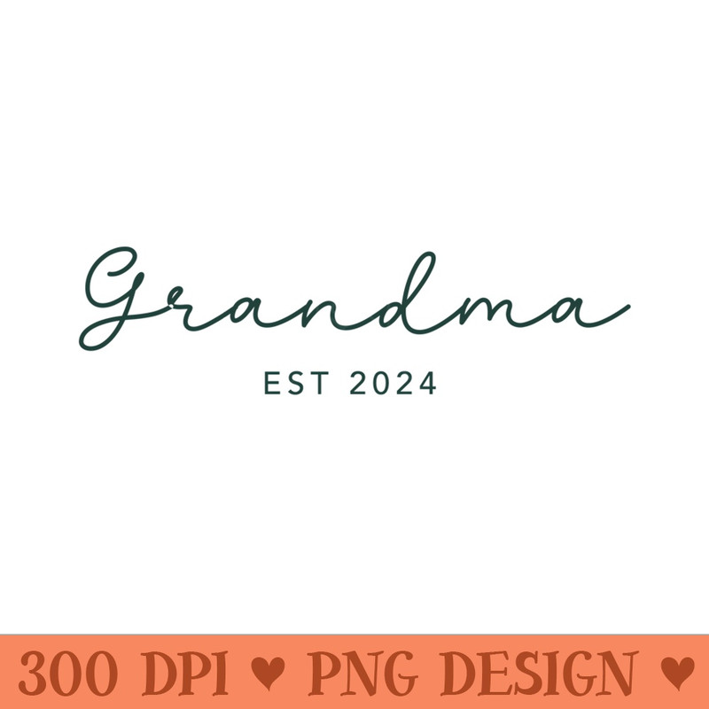 Grandma Est. 2024 Classic Grey Sweatshirt - PNG Graphics Download - Unleash Your Creativity
