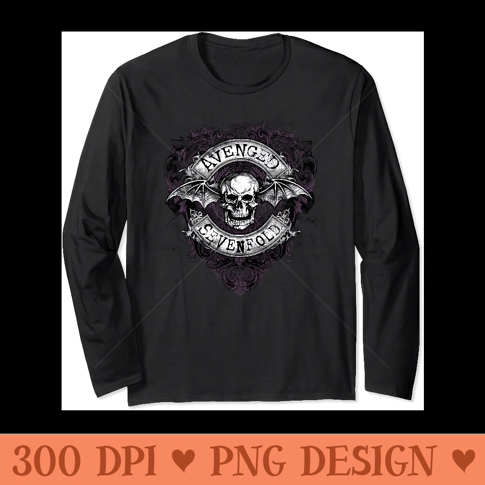Avenged Sevenfold Bat Flourish Rock Music Band - Sublimation graphics PNG - Lifetime Access To Purchased Files