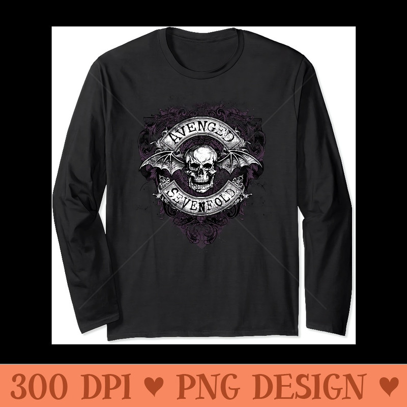 Avenged Sevenfold Bat Flourish Rock Music Band - Sublimation graphics PNG - Lifetime Access To Purchased Files