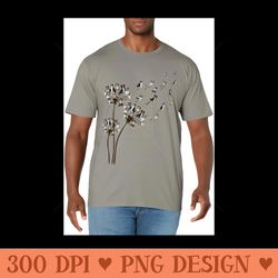 australian shepherd flower fly dandelion funny dog lovers - png templates download