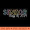 Girls Senior Class of 2024 womens tie dye 24 senior year - Sublimation templates PNG - Eco Friendly And Sustainable Digital Products