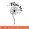 Blows Me Dandelion Flower Pattern Making A Wish - Sublimation artwork PNG download - Revolutionize Your Designs