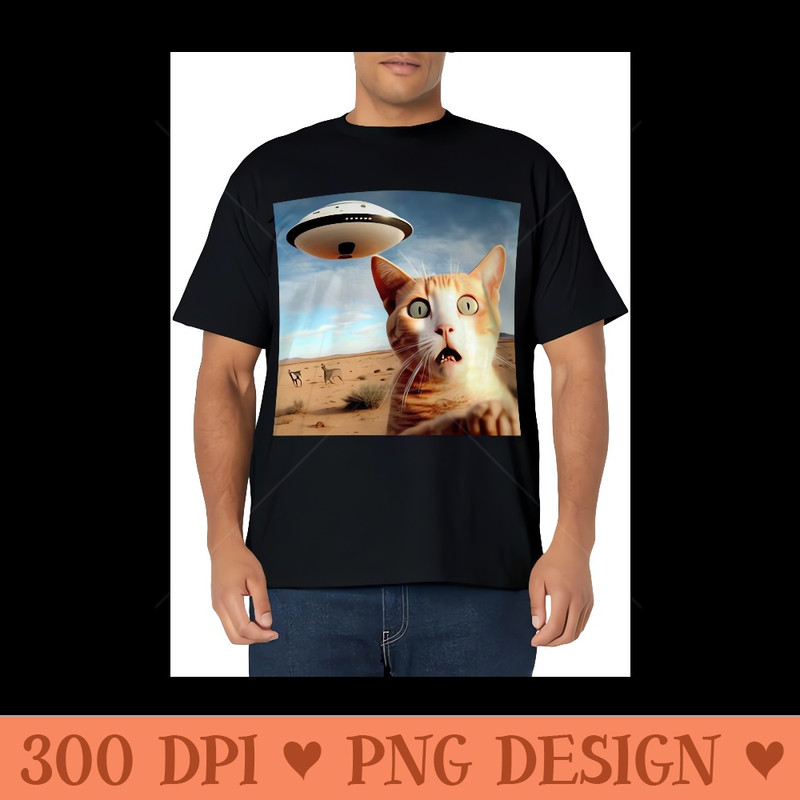 Alien UFO Funny Cat - PNG Templates Download - Fashionable and Fearless