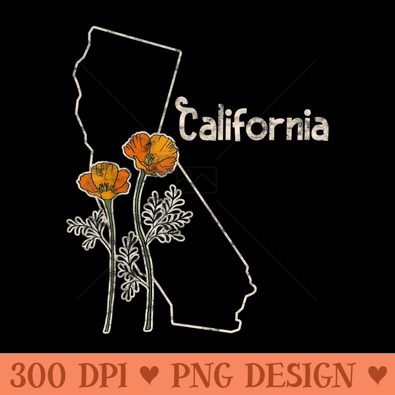 California Poppy Flower Wildflower State - High Resolution PNG Designs - Lifetime Access To Purchased Files