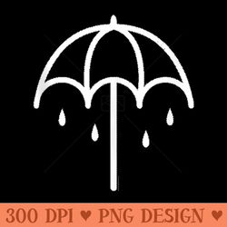 bmth umbrella 2 dark rock music band - unique png artwork