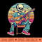 Halloween Skeleton Playing Guitar Rock And Roll Band - PNG Download - Bold & Eye-catching