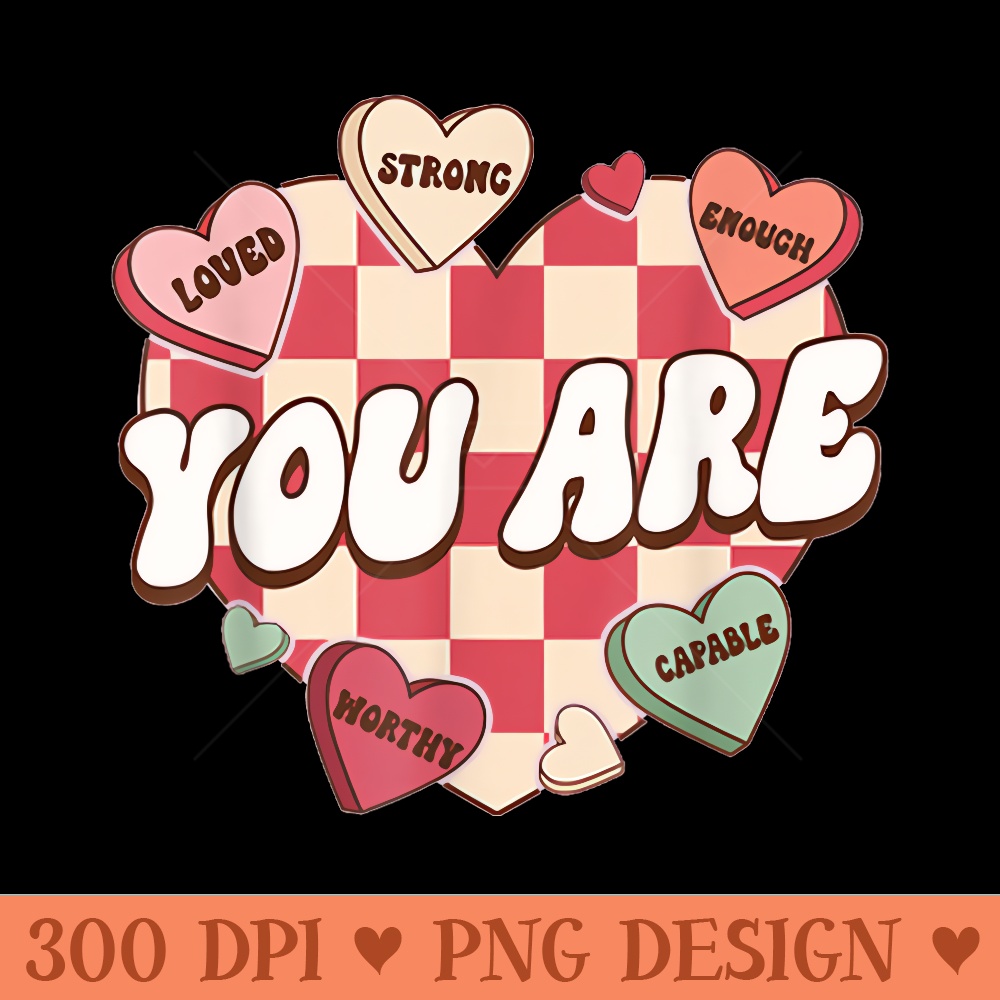 Groovy School Counselor Valentine Heart Candy Mental Health - High Resolution PNG Designs - Unlock Vibrant Sublimation Designs