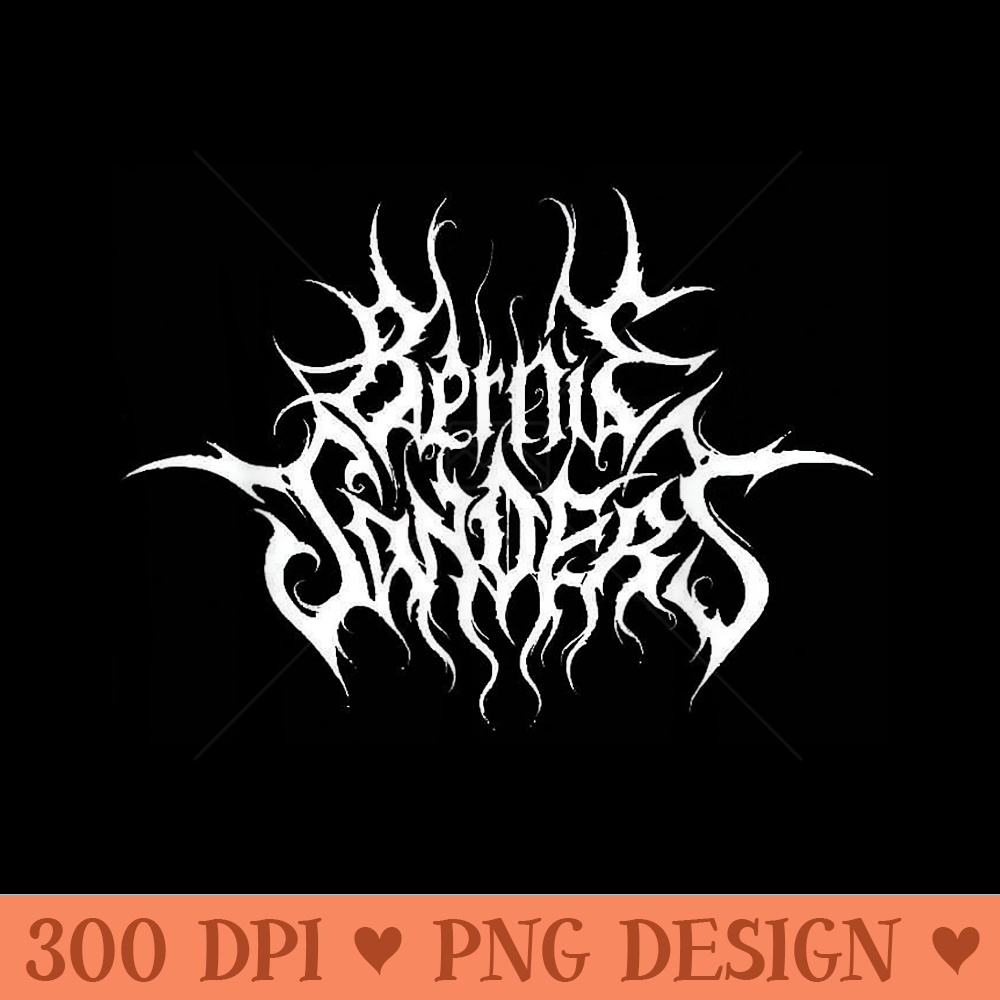 Bernie Sanders Black Metal Band - Sublimation graphics PNG - Premium Quality PNG Artwork