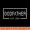 Mens Godfather Est 2024 First Time Godfather Father's Day - Printable PNG Images - Instant Access To Downloadable Files