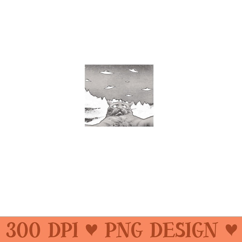 Alien UFO Funny Cat - Sublimation graphics PNG - Unleash Your Inner Rebellion