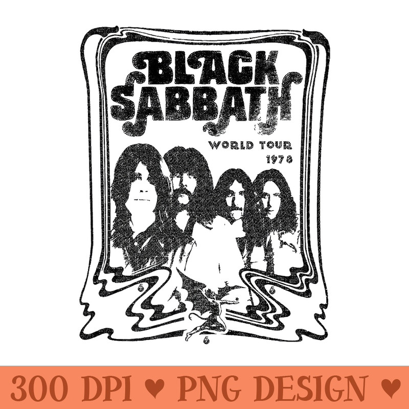Black Sabbath Sketch Band Premium - High Quality PNG files - Revolutionize Your Designs