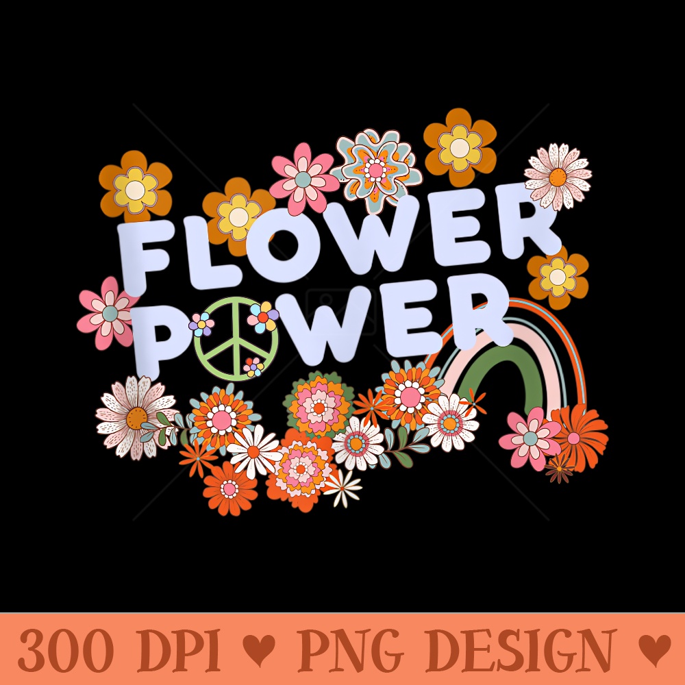 Hippie Flower Power 70s 60s Tie Dye Hippie - Sublimation backgrounds PNG - Premium Quality PNG Artwork