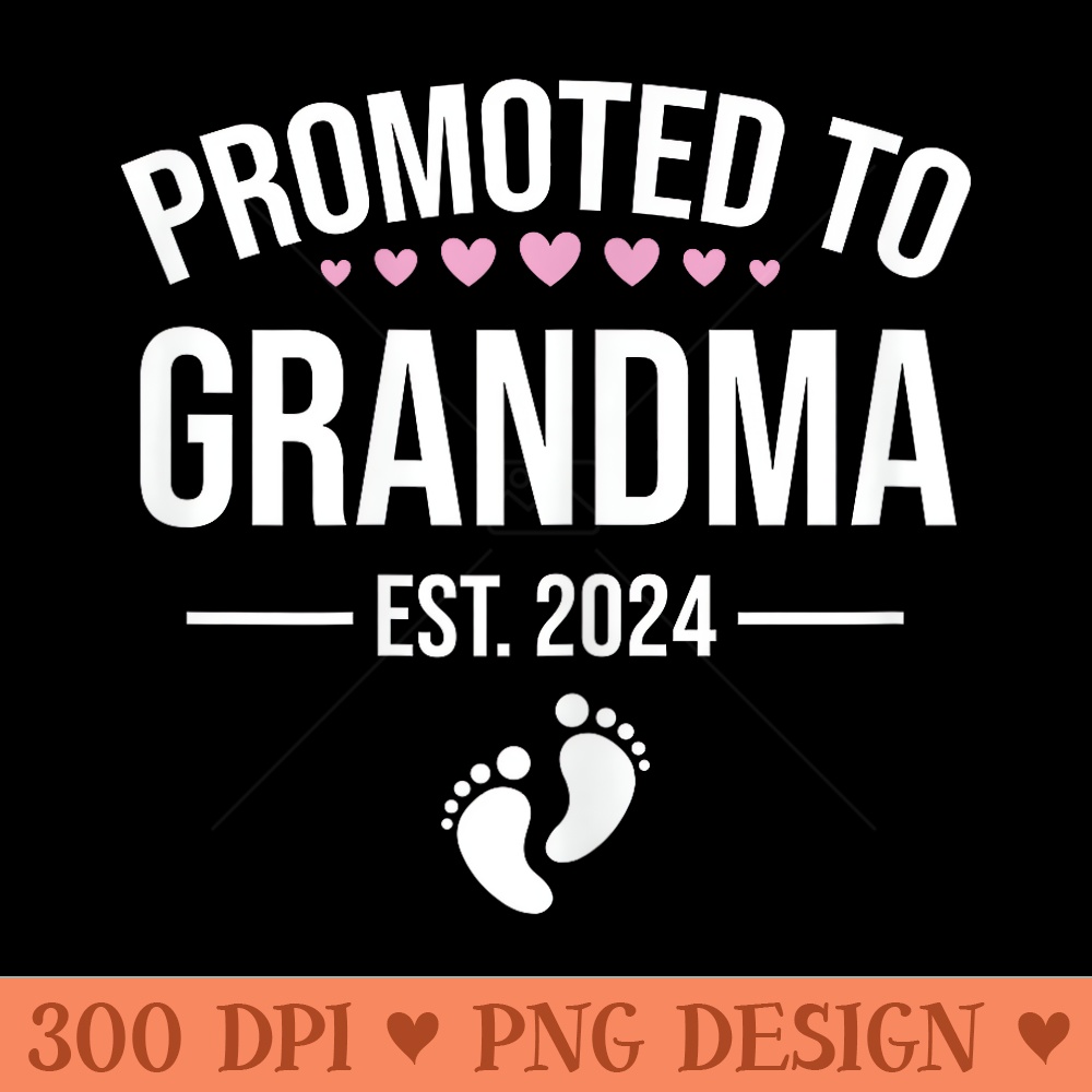 1st Time Grandma EST 2024 New First Grandma - Sublimation patterns PNG - Bold & Eye-catching