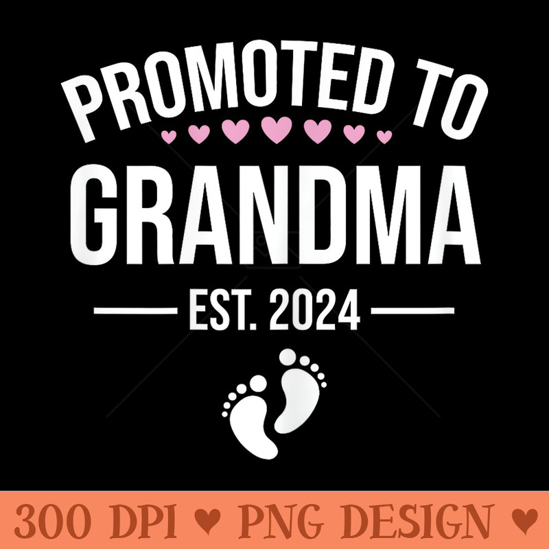 1st Time Grandma EST 2024 New First Grandma - Sublimation patterns PNG - Bold & Eye-catching