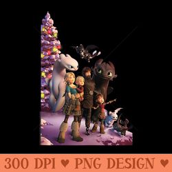 how to train your dragon 3 one big family - sublimation printables png download