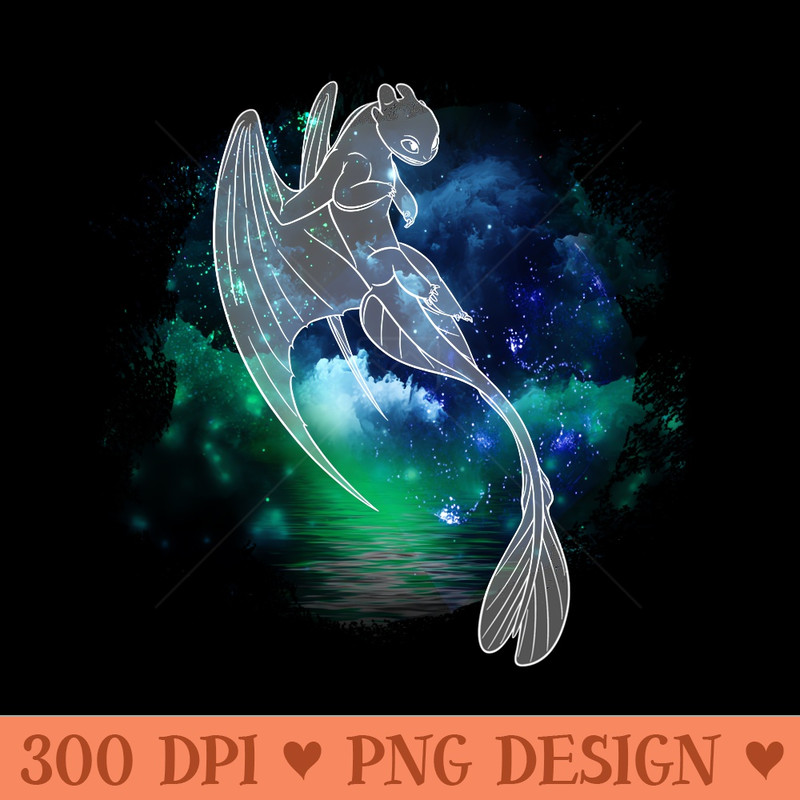 How to Train Your Dragon 3 Hidden World Light Fury Sky Sweatshirt - Unique Sublimation PNG Download - Limited Edition And Exclusive Designs