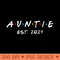 Auntie Est 2024 New Aunt Soon To Be Pregnancy Announcement - High resolution PNG download - Versatile And Customizable Designs