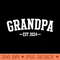 Grandpa Est 2024 Promoted To Grandpa 2024 For Grandfather - Sublimation clipart PNG - Perfect for Sublimation Mastery