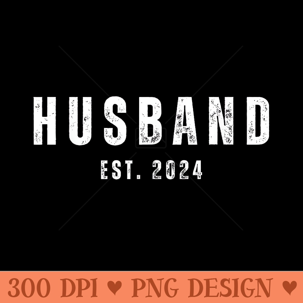 Husband Est. 2024 Married Couple Wife Matching Wedding - Sublimation designs PNG - Revolutionize Your Designs