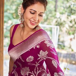 Womens's Saree Indian Wedding Party Wear Pakistani Designer Soft Lichi Silk Sari