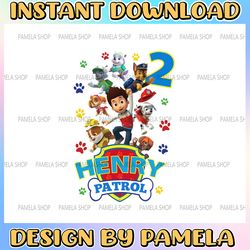 personalized name and ages, paw patrol chase birthday png, pawpatrol birthday png family birthday raglan kids familyon