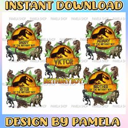 personalized dinosaur birthday boy png,dinosaur family birthday matching png, t-rex png custom birthday, birthday boy pn
