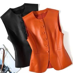 Handmade Genuine Leather Vest for Women
