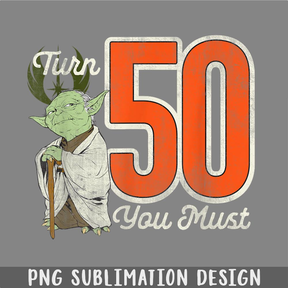 DO130324919-Star Wars Yoda 50th Birthday Design PNG. Instant Download.jpg
