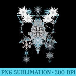 disney frozen elsa & anna snowflake boho silhouettes - digital png downloads - perfect for creative projects