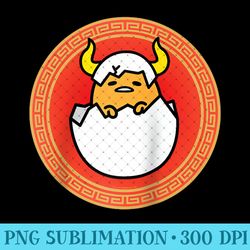 gudetama year of the ox lunar new year 2021 raglan baseball - high resolution png designs - add a festive touch to every