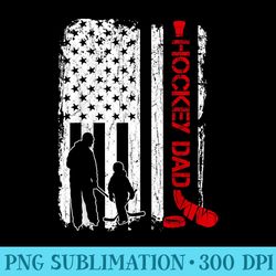 hockey dad hockey american flag - unique sublimation png download - versatile and customizable designs