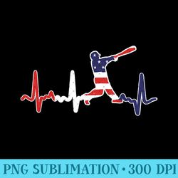 home run baseball flag baseball heartbeat - unique png artwork - boost your success with this inspirational png download