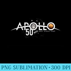 apollo 50th anniversary logo nasa tshirt - png design assets - unleash your inner rebellion