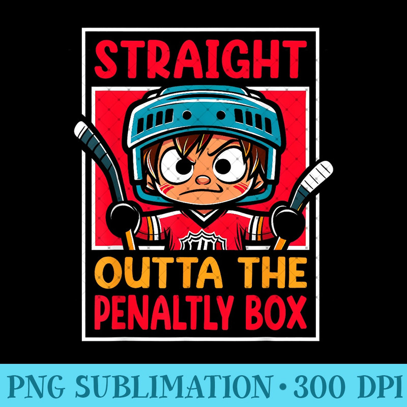 Straight Outta The Penalty Box Funny Youth Hockey 1269.jpg