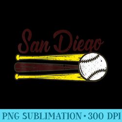 san diego baseball vintage distressed met at gameday - png design downloads - revolutionize your designs