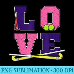 girls women's love field hockey art - hockey mom - exclusive png designs - add a festive touch to every day