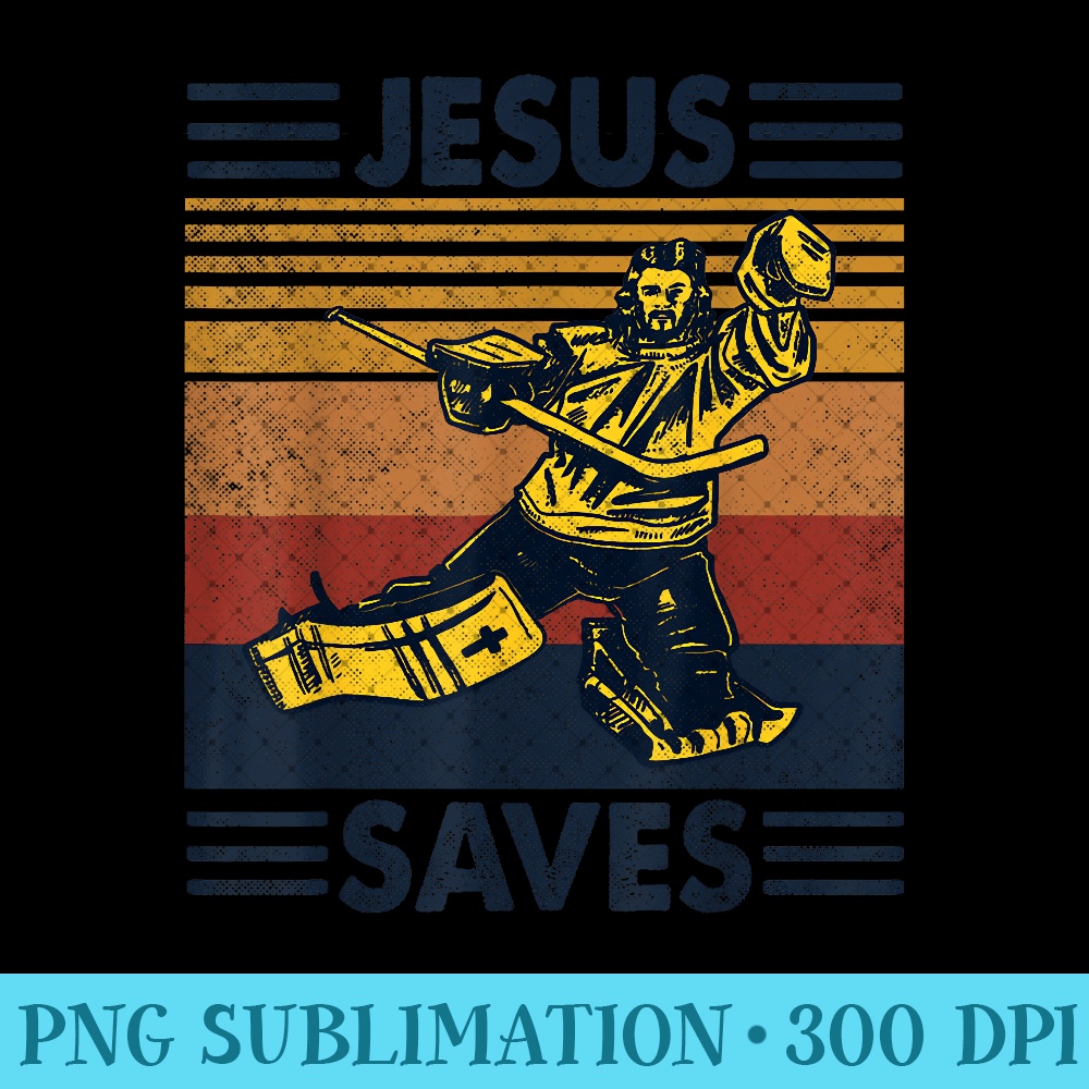 Jesus Saves Ice Hockey Goalie Sport Religious Christian 0966.jpg