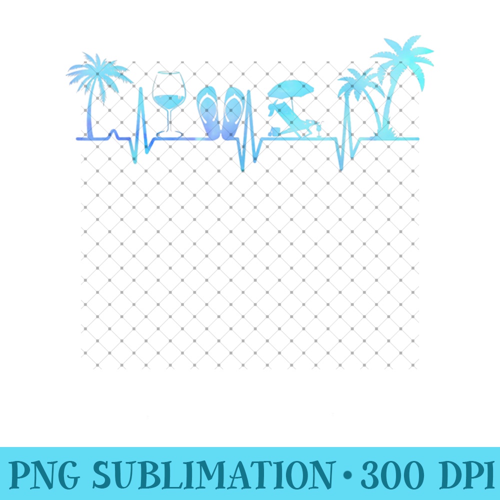 Heartbeat Palm Tree Wine Glass Flipp Flop Summer Lover 0486.jpg