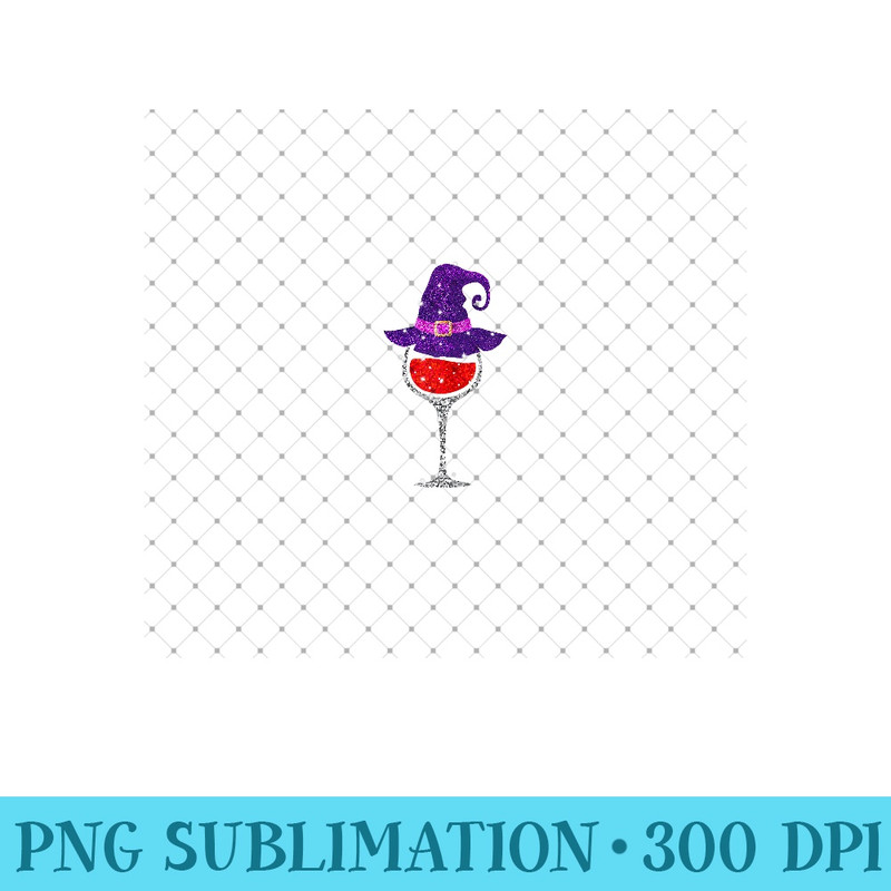 Wine Glass Witch Hat Cute Wine Lover Halloween 1125.jpg