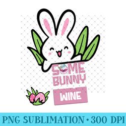 easter bunny wine lover rabbit - funny some bunny needs wine - png design files - eco friendly and sustainable digital p