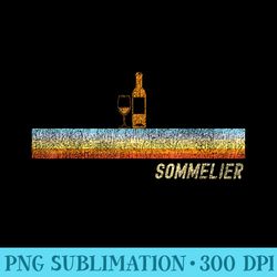 sommelier wine drinking tasting retro vintage sommelier - png graphics - bring your designs to life