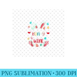 this bunny loves wine happy easter alcohol drinking party - unique png artwork - unlock vibrant sublimation designs