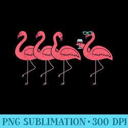 flamingo wine tasting wine lover - high resolution png designs - instantly transform your sublimation projects