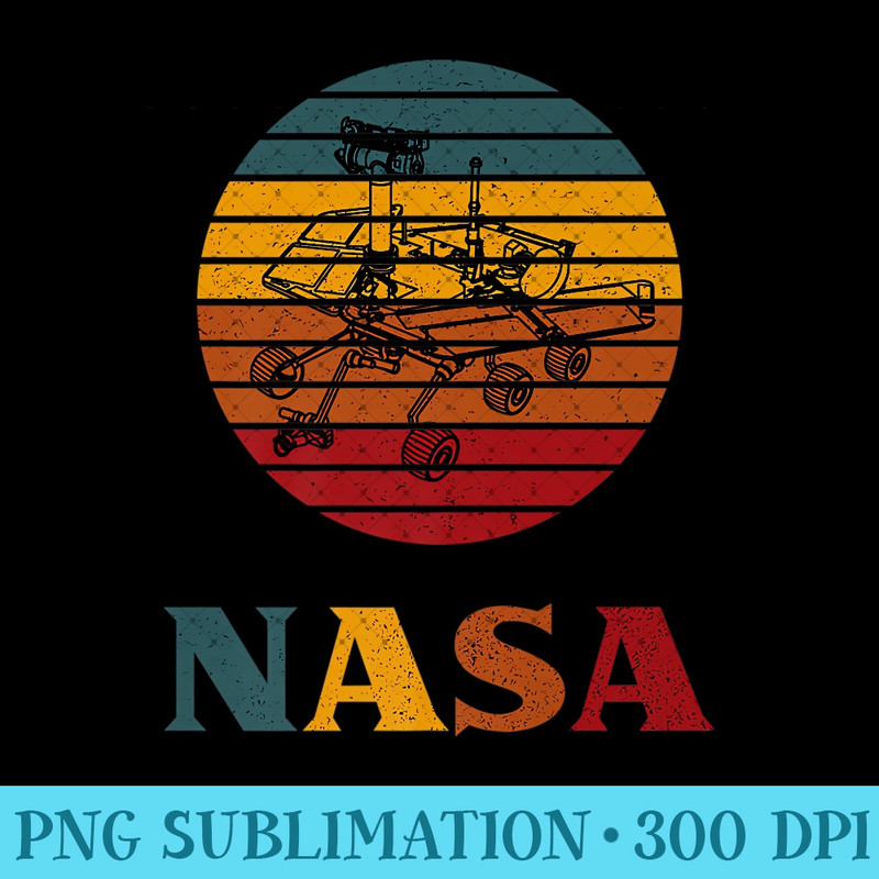 NASA Sunset Retro Vintage Mars Rover Curiosity Insignia Logo Premium 0645.jpg