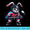Ice Hockey Bunny Easter Rabbit Hockey Cool 0814.jpg