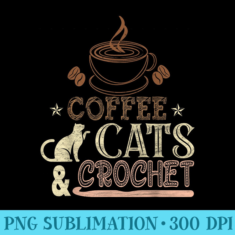 Easily Distracted By Crochet And Coffee Crochet Cats Lovers 0557.jpg