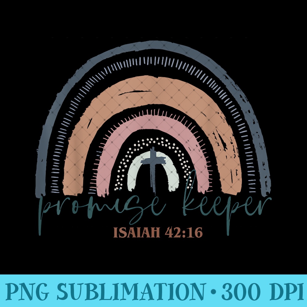 Promise Keeper Christian Bible Quote Boho Rainbow 0968.jpg
