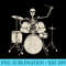 Halloween Skeleton Playing Drum Shirt Cute Funny Drums Gift 0675.jpg